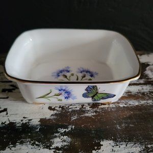 Made for Harrods by The Present Co Cornflower and Butterfly Trinket Dish